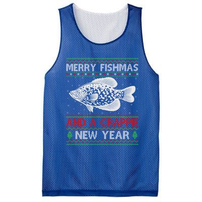 Xmas Santa Ugly Merry Fishmas Crappie Fish Christmas Meaningful Gift Mesh Reversible Basketball Jersey Tank