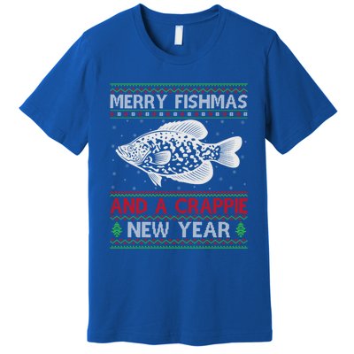 Xmas Santa Ugly Merry Fishmas Crappie Fish Christmas Meaningful Gift Premium T-Shirt