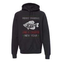 Xmas Santa Ugly Merry Fishmas Crappie Fish Christmas Premium Hoodie