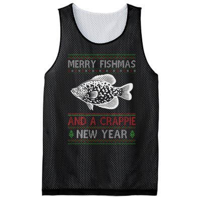 Xmas Santa Ugly Merry Fishmas Crappie Fish Christmas Mesh Reversible Basketball Jersey Tank