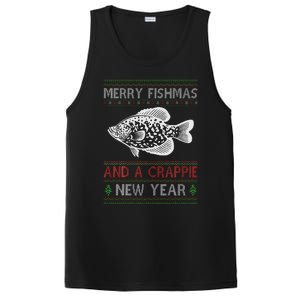 Xmas Santa Ugly Merry Fishmas Crappie Fish Christmas PosiCharge Competitor Tank