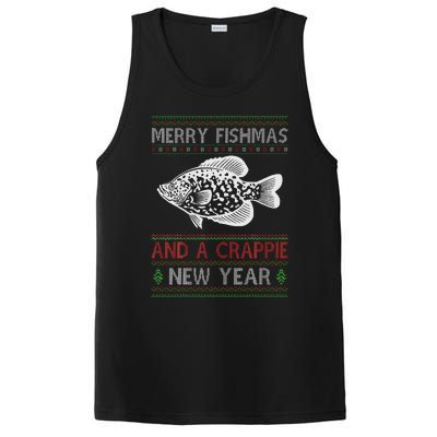 Xmas Santa Ugly Merry Fishmas Crappie Fish Christmas PosiCharge Competitor Tank