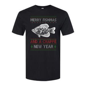 Xmas Santa Ugly Merry Fishmas Crappie Fish Christmas Softstyle CVC T-Shirt