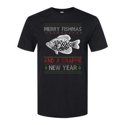 Xmas Santa Ugly Merry Fishmas Crappie Fish Christmas Softstyle CVC T-Shirt