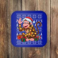 Xmas Style Ugly Santa Hat Monkey Christmas Gift Coaster