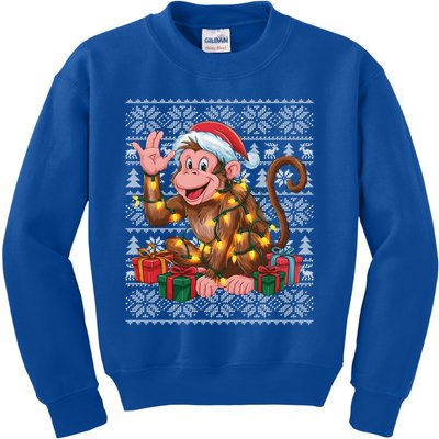 Xmas Style Ugly Santa Hat Monkey Christmas Gift Kids Sweatshirt