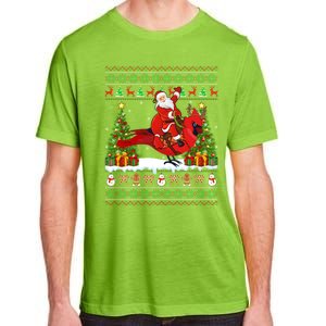 Xmas Sweater Ugly Santa Riding Cardinal Bird Christmas Gift Adult ChromaSoft Performance T-Shirt