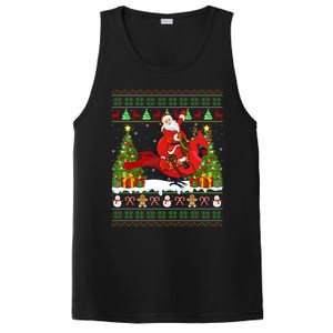 Xmas Sweater Ugly Santa Riding Cardinal Bird Christmas Gift PosiCharge Competitor Tank