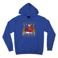 Xmas Sweater Ugly Santa Riding Cardinal Bird Christmas Gift Hoodie