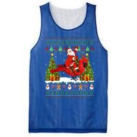 Xmas Sweater Ugly Santa Riding Cardinal Bird Christmas Gift Mesh Reversible Basketball Jersey Tank