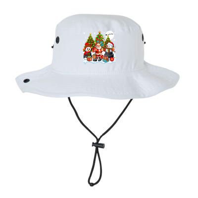 Xmas Santa With Snow Playing Hockey Player Lover Gift Legacy Cool Fit Booney Bucket Hat