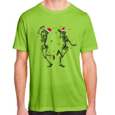 Xmas Tree Christmas Lights Christmas Skeleton Dancing Gift Adult ChromaSoft Performance T-Shirt