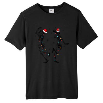 Xmas Tree Christmas Lights Christmas Skeleton Dancing Gift Tall Fusion ChromaSoft Performance T-Shirt