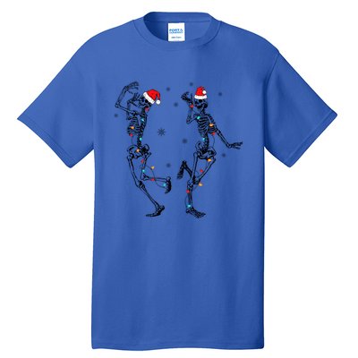 Xmas Tree Christmas Lights Christmas Skeleton Dancing Gift Tall T-Shirt