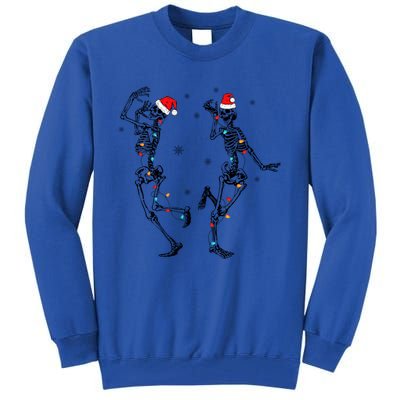 Xmas Tree Christmas Lights Christmas Skeleton Dancing Gift Tall Sweatshirt