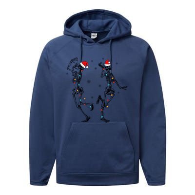 Xmas Tree Christmas Lights Christmas Skeleton Dancing Gift Performance Fleece Hoodie