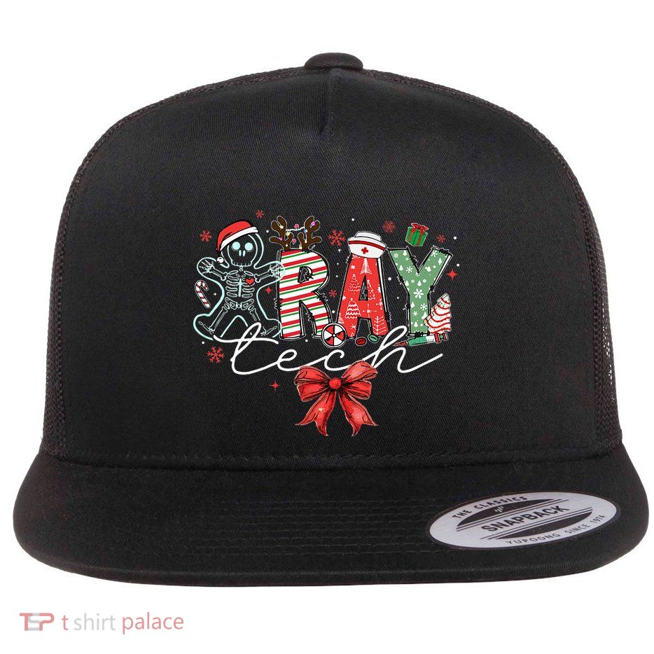 Xray Tech Christmas Bow Rad Tech Radiology Flatbill Hat