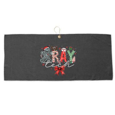 Xray Tech Christmas Bow Rad Tech Radiology Large Microfiber Waffle Golf Towel