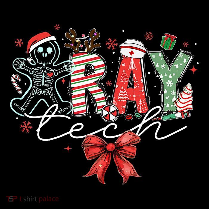 Xray Tech Christmas Bow Rad Tech Radiology Sustainable Knit Beanie