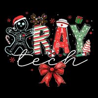 Xray Tech Christmas Bow Rad Tech Radiology Baby Bodysuit