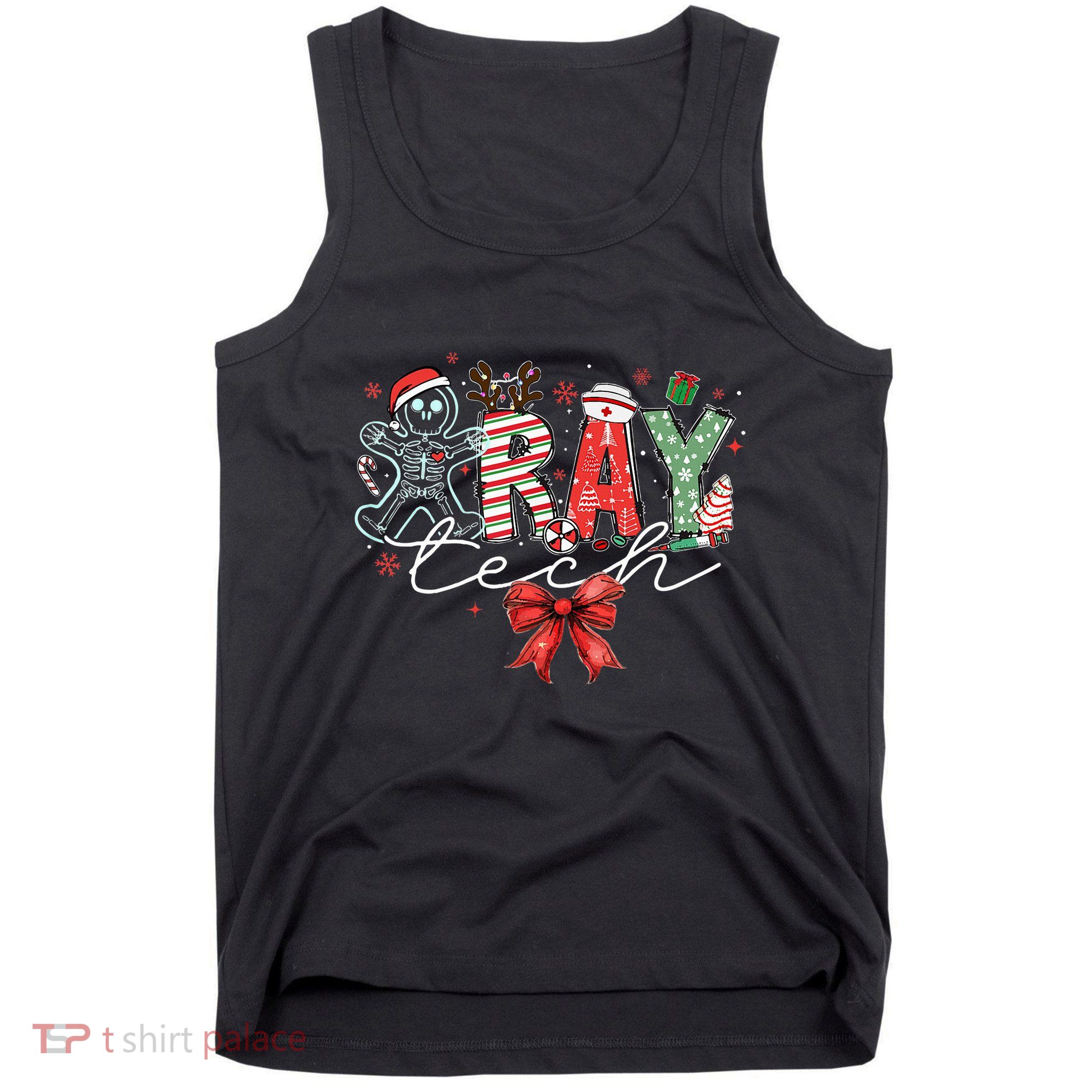 Xray Tech Christmas Bow Rad Tech Radiology Tank Top
