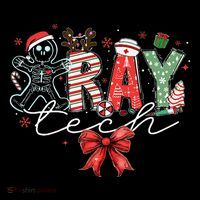 Xray Tech Christmas Bow Rad Tech Radiology Tank Top