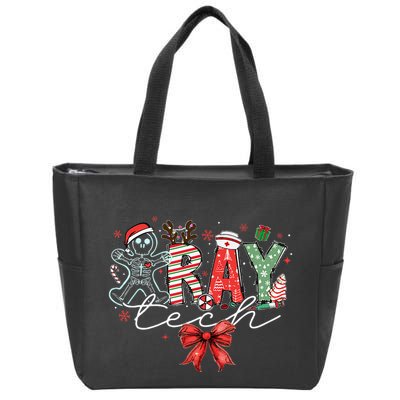 Xray Tech Christmas Bow Rad Tech Radiology Zip Tote Bag