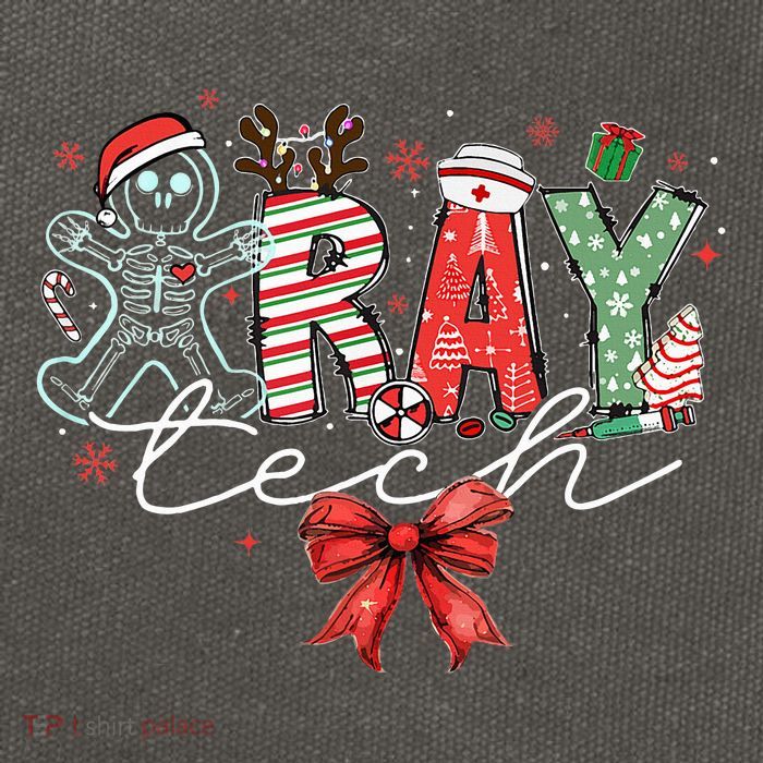 Xray Tech Christmas Bow Rad Tech Radiology Cotton Canvas Backpack