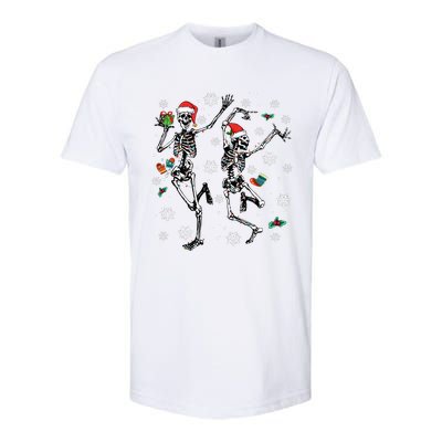 Xmas Tree Christmas Lights Christmas Skeleton Dancing Softstyle CVC T-Shirt