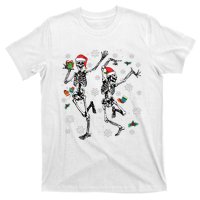 Xmas Tree Christmas Lights Christmas Skeleton Dancing T-Shirt