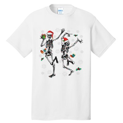 Xmas Tree Christmas Lights Christmas Skeleton Dancing Tall T-Shirt