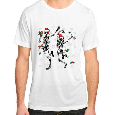 Xmas Tree Christmas Lights Christmas Skeleton Dancing Adult ChromaSoft Performance T-Shirt