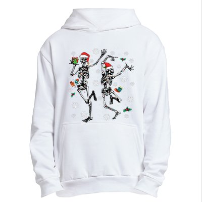 Xmas Tree Christmas Lights Christmas Skeleton Dancing Urban Pullover Hoodie