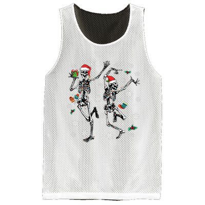 Xmas Tree Christmas Lights Christmas Skeleton Dancing Mesh Reversible Basketball Jersey Tank