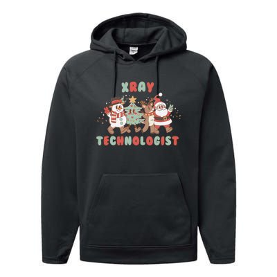 Xray Technologist Christmas Squad Ultrasound Tech Xray Tech Performance Fleece Hoodie