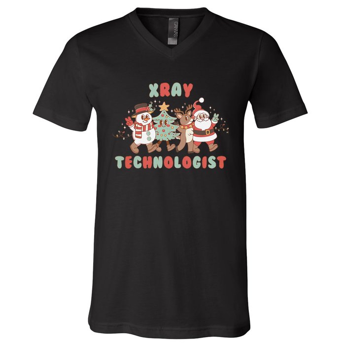 Xray Technologist Christmas Squad Ultrasound Tech Xray Tech V-Neck T-Shirt