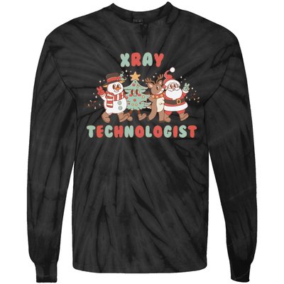 Xray Technologist Christmas Squad Ultrasound Tech Xray Tech Tie-Dye Long Sleeve Shirt