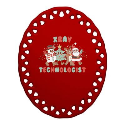 Xray Technologist Christmas Squad Ultrasound Tech Xray Tech Ceramic Oval Ornament