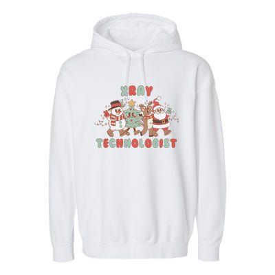 Xray Technologist Christmas Squad Ultrasound Tech Xray Tech Garment-Dyed Fleece Hoodie