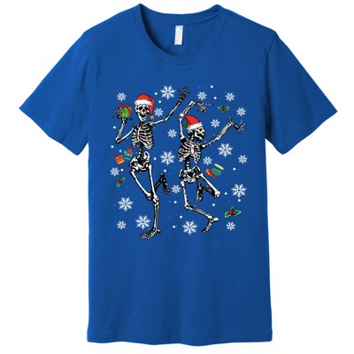 Xmas Tree Christmas Lights Christmas Skeleton Dancing Gift Premium T-Shirt