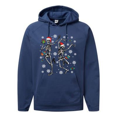 Xmas Tree Christmas Lights Christmas Skeleton Dancing Gift Performance Fleece Hoodie