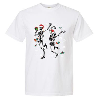 Xmas Tree Christmas Lights Christmas Skeleton Dancing Gift Garment-Dyed Heavyweight T-Shirt