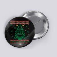 Xmas Tree Christmas Nativity Scene Christian Ugly Christmas Button