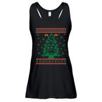 Xmas Tree Christmas Nativity Scene Christian Ugly Christmas Ladies Essential Flowy Tank