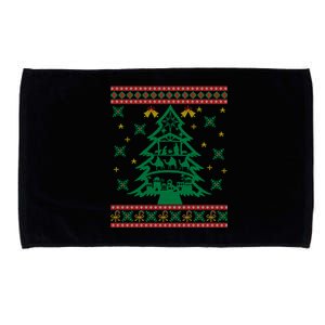 Xmas Tree Christmas Nativity Scene Christian Ugly Christmas Microfiber Hand Towel