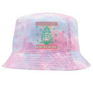 Xmas Tree Christmas Nativity Scene Christian Ugly Christmas Tie-Dyed Bucket Hat