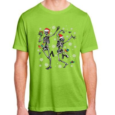 Xmas Tree Christmas Lights Christmas Skeleton Dancing Adult ChromaSoft Performance T-Shirt