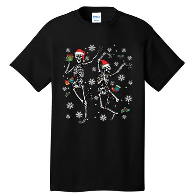 Xmas Tree Christmas Lights Christmas Skeleton Dancing Tall T-Shirt