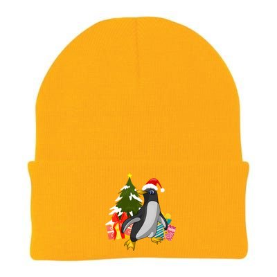 Xmas Tree Christmas Zoo Animal Lover Cute Antarctica Penguin Gift Knit Cap Winter Beanie