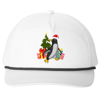 Xmas Tree Christmas Zoo Animal Lover Cute Antarctica Penguin Gift Snapback Five-Panel Rope Hat